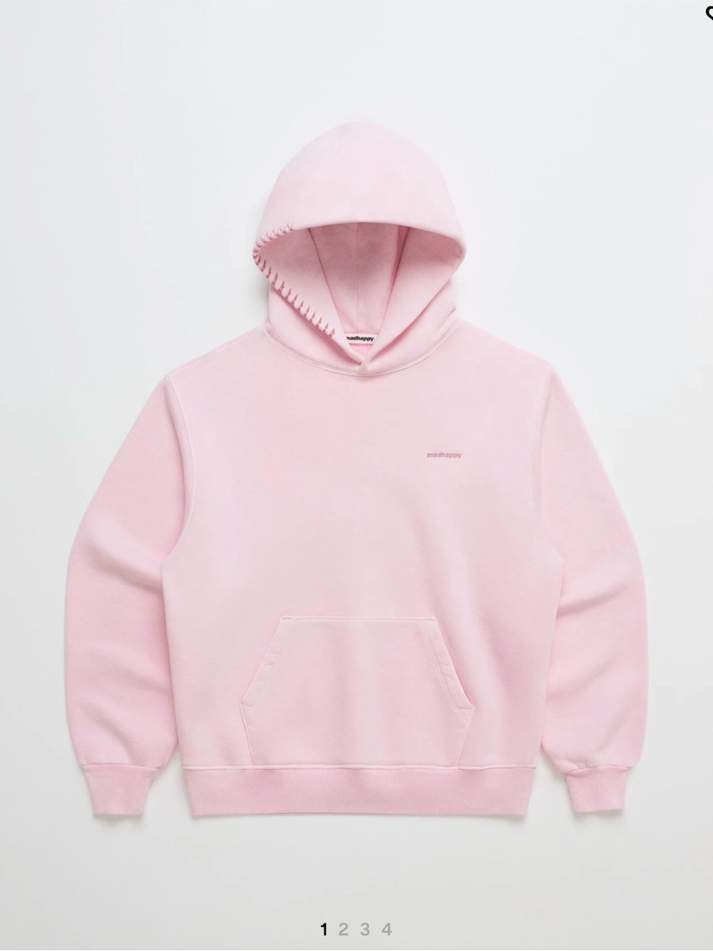 Madhappy Classics Fleece Hoodie in Blush Pink